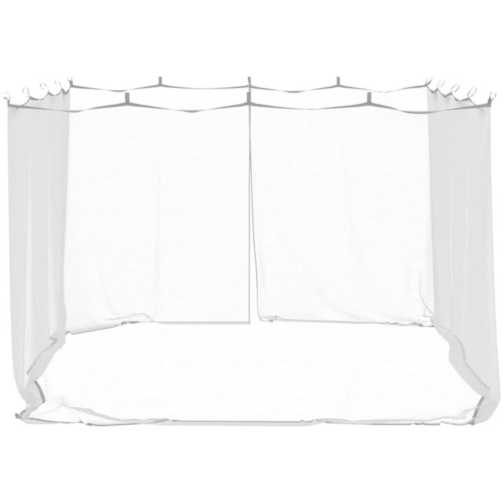 Myggnät för inomhus utomhus 156 mesh vit 300x300x200 cm vidaXL 3 x 3 x 2 m – bild 6