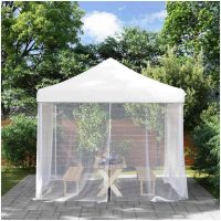 Myggnät för inomhus utomhus 156 mesh vit 300x300x200 cm vidaXL