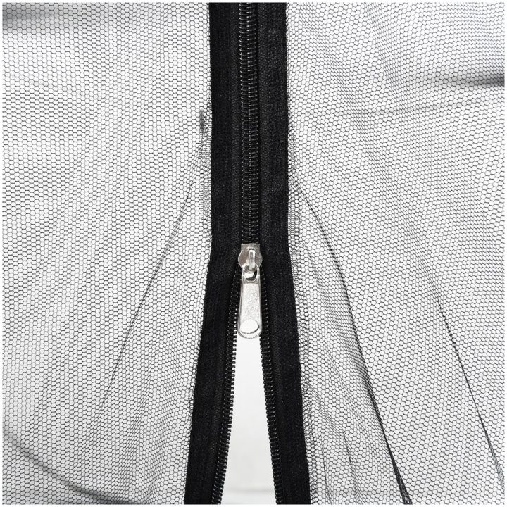 Myggnät för paraply 220 mesh svart Φ vidaXL 300 x 230 cm – bild 5