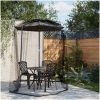 Myggnät för paraply 220 mesh svart Φ vidaXL 300 x 230 cm – miniatyr 1