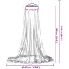 Myggnät för säng 220 mesh vit 56x56x220 cm vidaXL 1270 cm – miniatyr 6