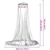 Myggnät för säng 220 mesh vit 56x56x220 cm vidaXL 1270 cm – miniatyr 7
