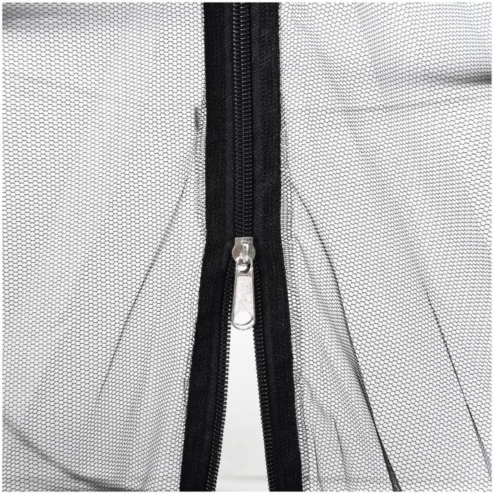Myggnät med dörrar 220 mesh svart 200x180x135 cm vidaXL 200 x 180 x 150 cm – bild 7