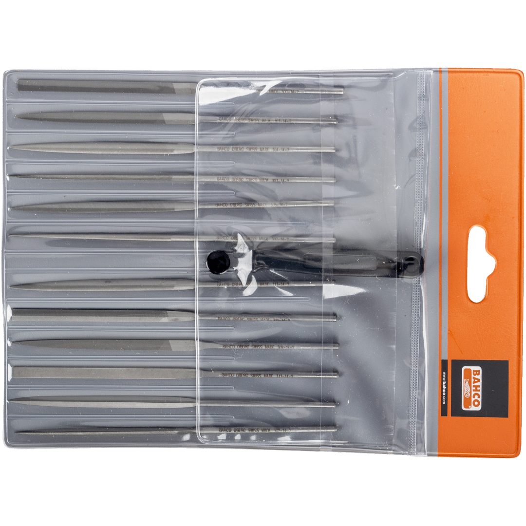 Nålfilssats 140 mm fin 12 Delar BAHCO Huggning: 2 / Tänder per cm:38 – bild 3