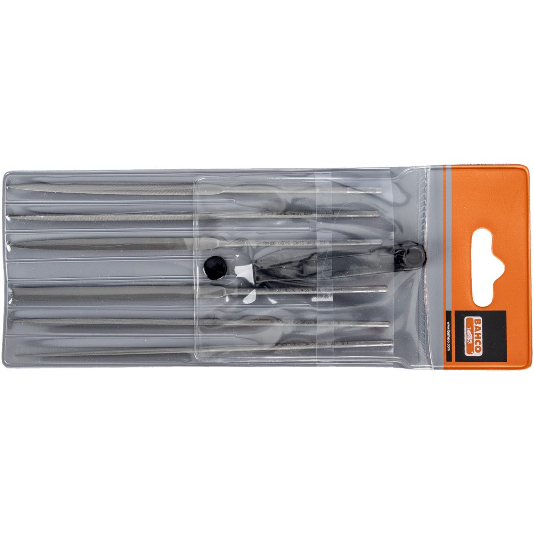 Nålfilssats 160 mm medium 6 Delar BAHCO – bild 3
