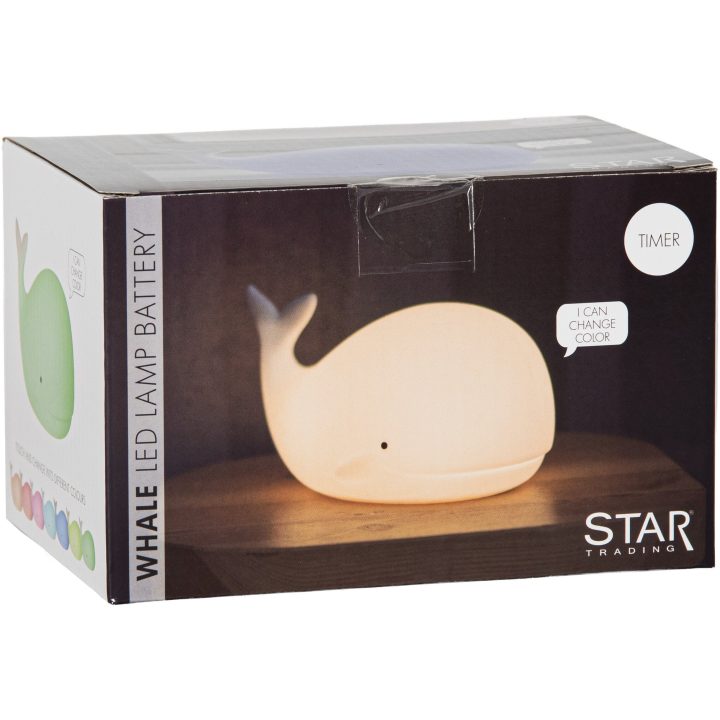 Nattlampa LED Whale Vit Star Trading – bild 15
