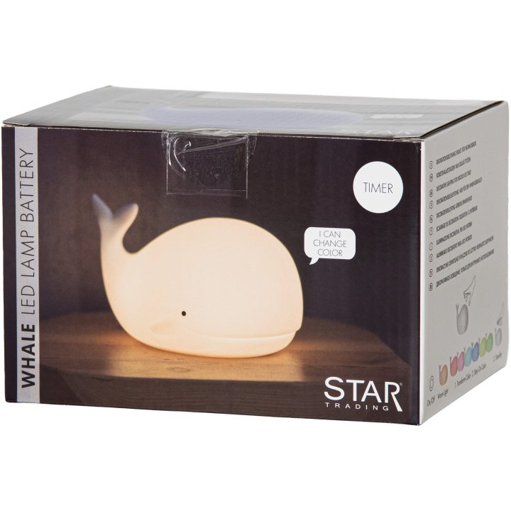 Nattlampa LED Whale Vit Star Trading – bild 14