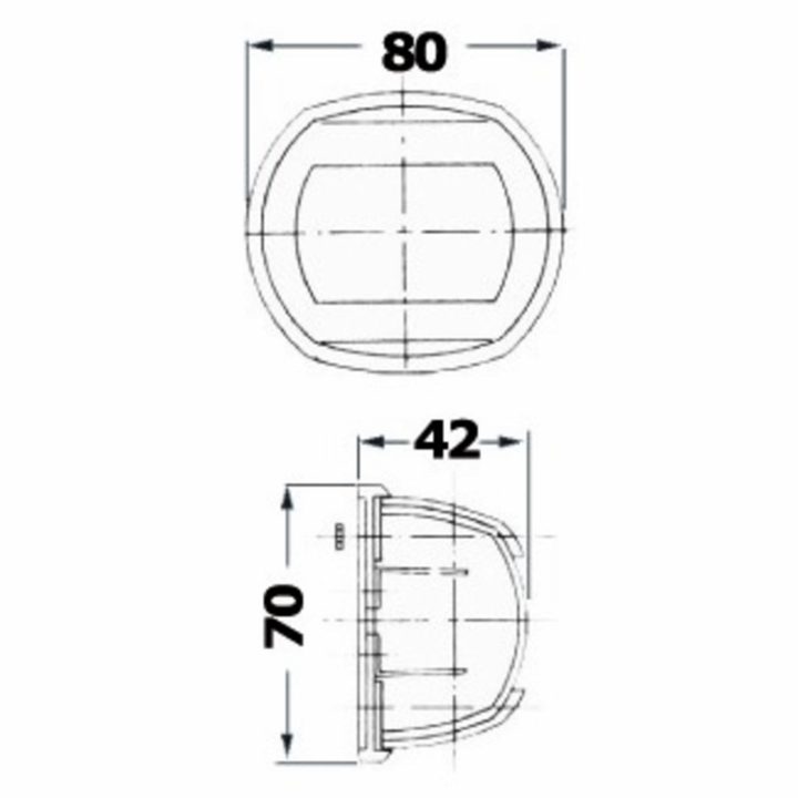 Navigationsljus Compact 12 Vit Röd Osculati – bild 2