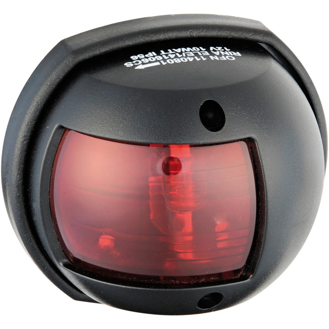 Navigationsljus LED Compact 12 Svart Röd Osculati