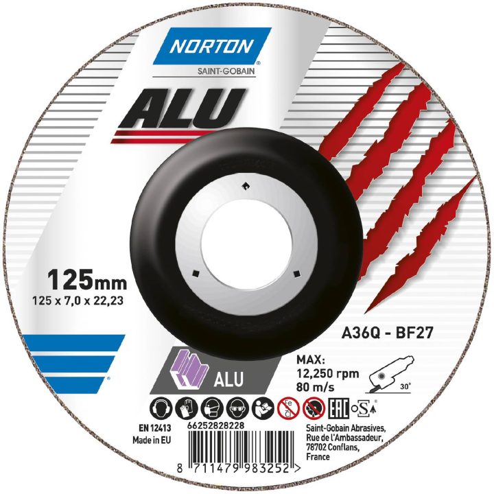 Navrondell för aluminium Norline Alu NORTON NAVRONDELL 125X7X22 ALU – bild 2