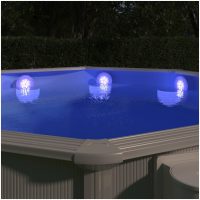 Nedsänkbar flytande poollampa med fjärrkontroll flerfärgad vidaXL