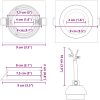 Nedsänkta Spotlights 6 st Fyrkantiga GU10 Silver 91x91 mm vidaXL 9 cm – miniatyr 12