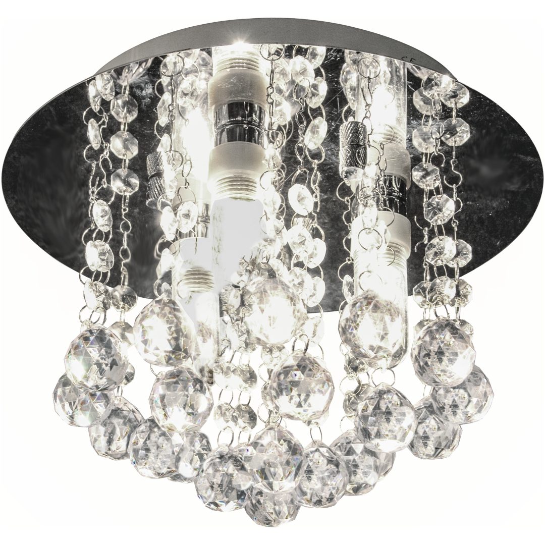 Nicoline Plafond Bad, Krom ANETA HOME Sockel G9 Krom /Klar