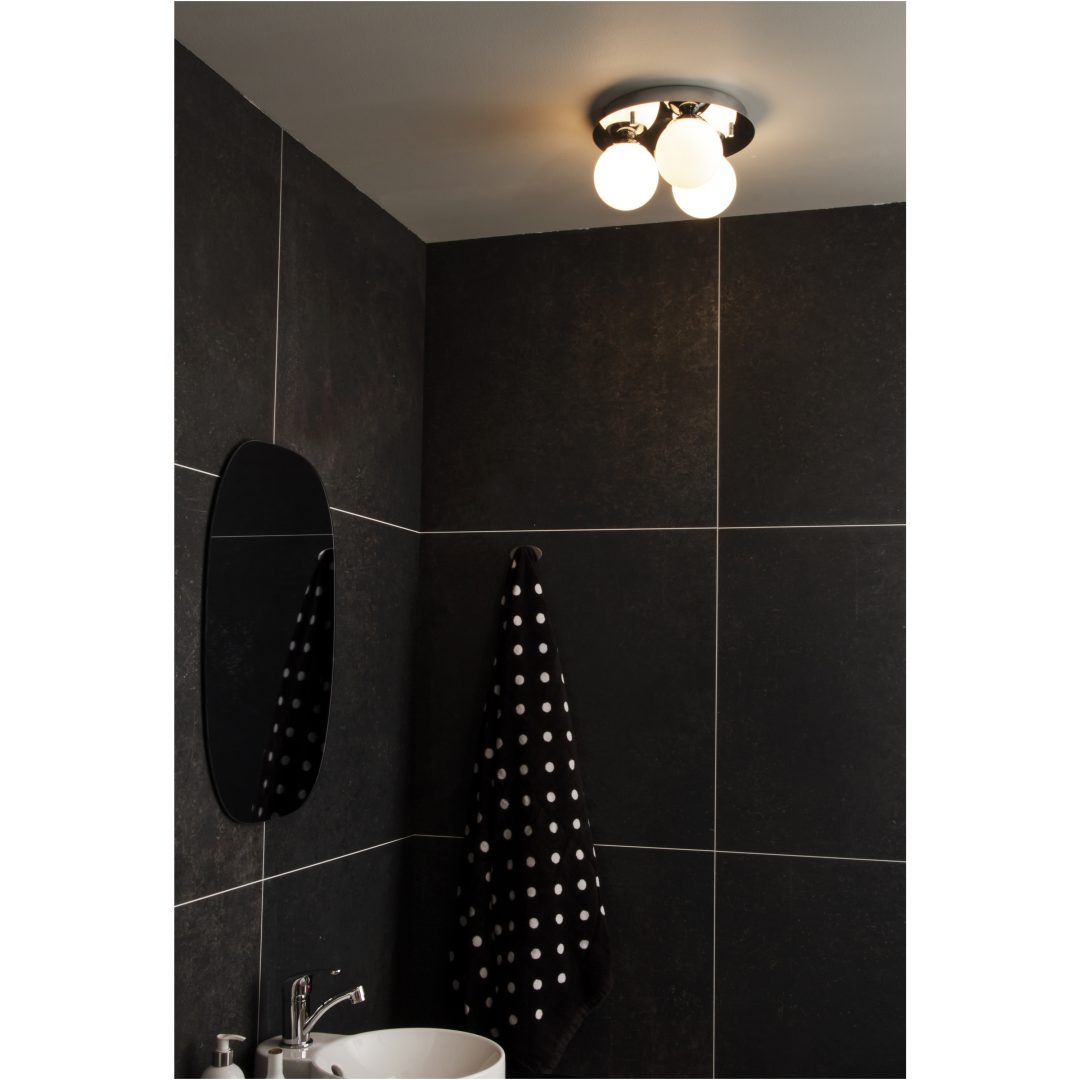 Nicosia Plafond 3:a Bad, Krom ANETA HOME Sockel G9 Krom /Opalvit – bild 3