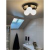 Nicosia Plafond 3:a, Bad, Svart ANETA HOME Sockel G9 Svart /Opalvit – miniatyr 2