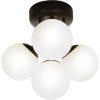Nicosia Plafond Bad 4:a, Svart ANETA HOME Sockel G9 Svart /Opalvit – miniatyr 1