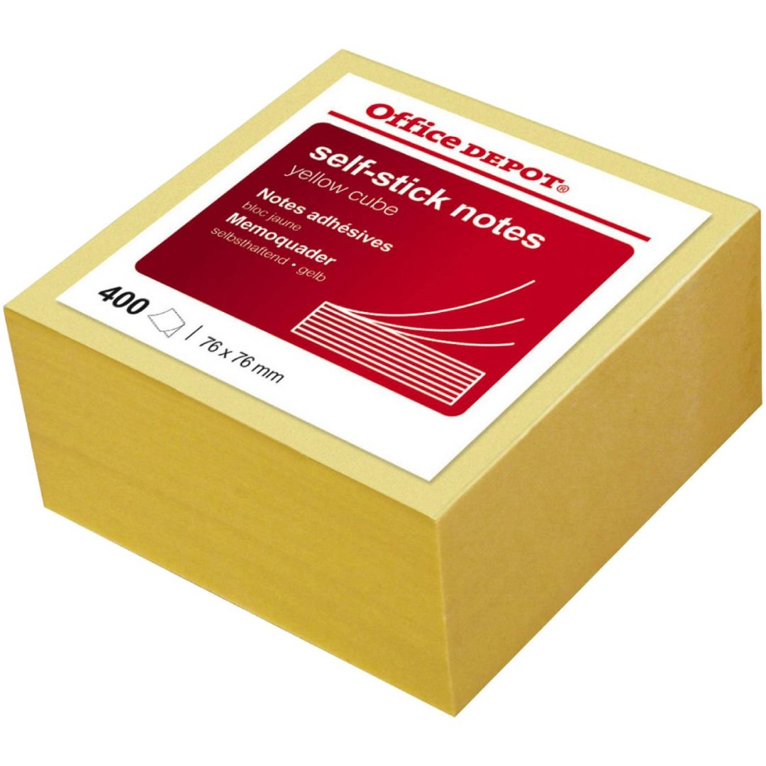 Notiskub Gul NONAME NOTIS KUB 76X76MM 400 BLAD GUL – bild 2