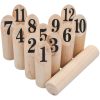 Nummerkubb set trä vidaXL – miniatyr 3