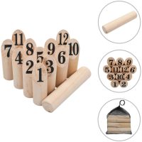 Nummerkubb set trä vidaXL