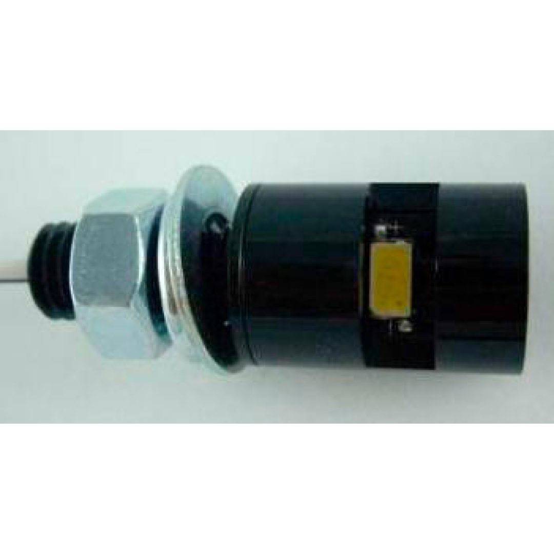 Nummerplåtsbelysning Rund LED Svart Parts Europe 8mm gänga