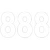 Nummerplåtsgrafik Pro Numbers Vit FACTORY EFFEX Plattgrafik – miniatyr 1