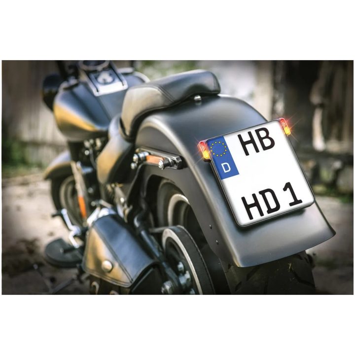 Nummerskylthållare 3-i-1 För Eu-länder Klar/Röd/Gul/Svart HEINZ BIKES Nummerskylthållare – bild 4