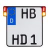 Nummerskylthållare All-in-one 2.0 Med Led-skyltbelysning, Broms- Och Bakljus Anodiserad/Svart HEINZ BIKES Baklykta/Nummerskyltshållare – miniatyr 1