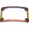 Nummerskylthållare All-in-one Krom/Orange/Röd/Vit CUSTOM DYNAMICS FRAME LP RADIUS CHROME – miniatyr 1
