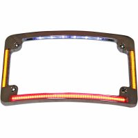 Nummerskylthållare All-in-one Krom/Orange/Röd/Vit CUSTOM DYNAMICS