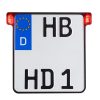 Nummerskylthållare Allt-i-ett 2.0 Med Led-skyltbelysning, Broms- Och Bakljus Anodiserad/Svart HEINZ BIKES Baklykta/Nummerskyltshållare – miniatyr 1