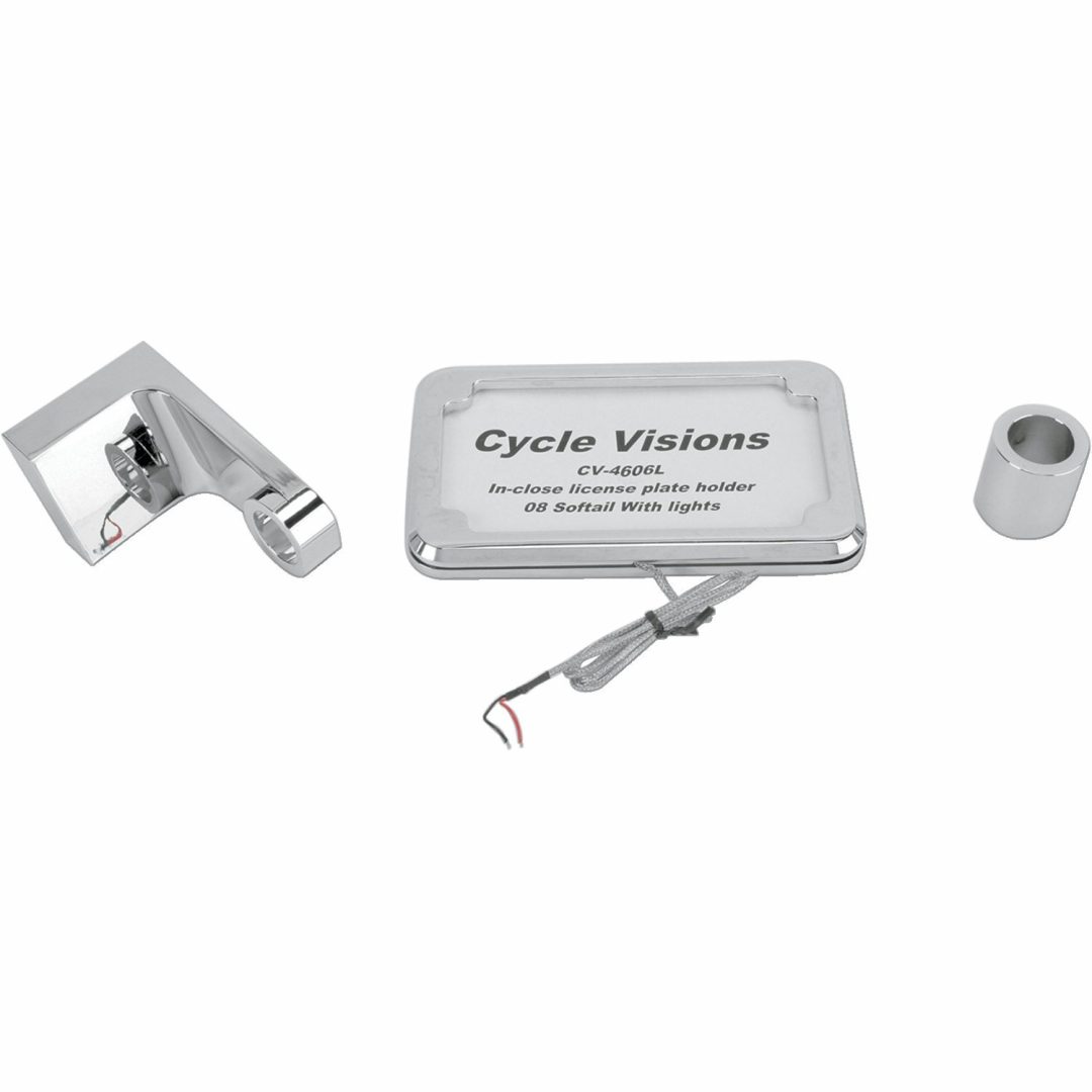 Nummerskylthållare In-close Krom CYCLE VISIONS MOUNT LP W/LT 08-13 ST