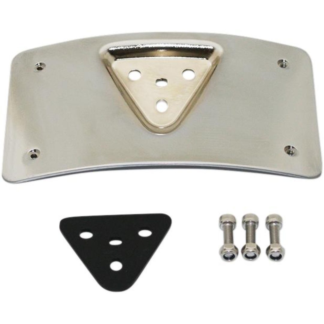 Nummerskylthållare Radius Krom CUSTOM DYNAMICS Fäste