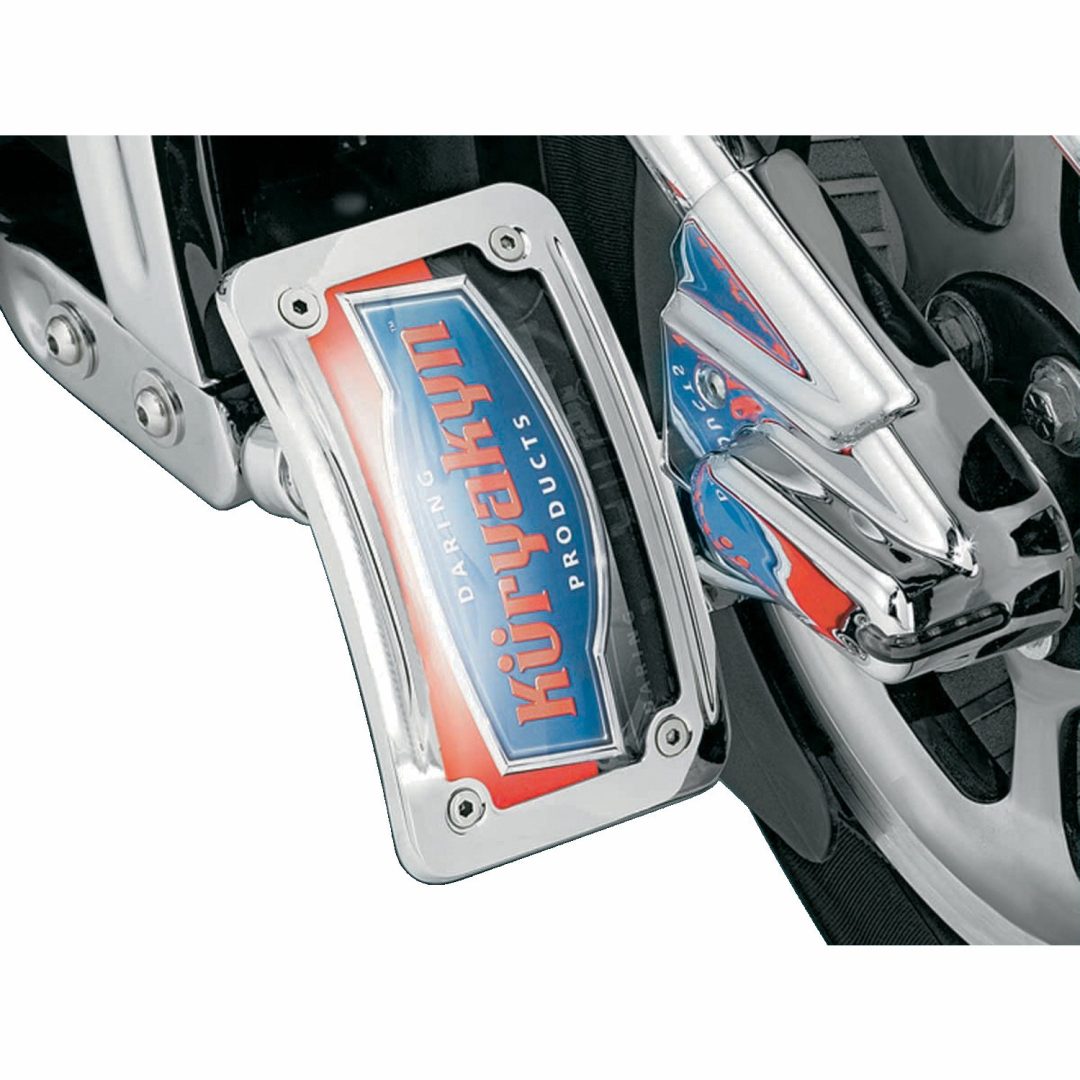 Nummerskylthållare Sidomonterad Böjd Krom KURYAKYN FRAME LCNS CRV SIDE