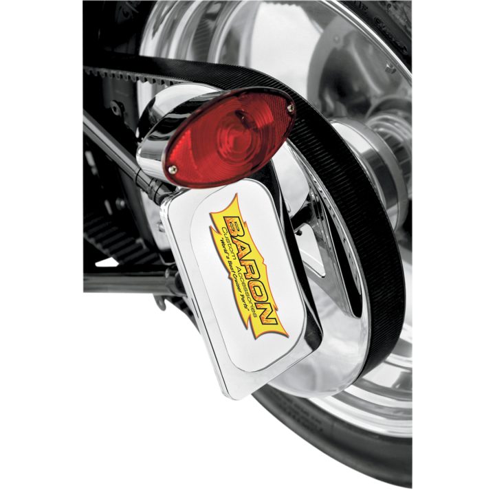 Nummerskylthållare Sidomonterad Röd/Krom BARON LICENSE PLATE MOUNT HON – bild 2