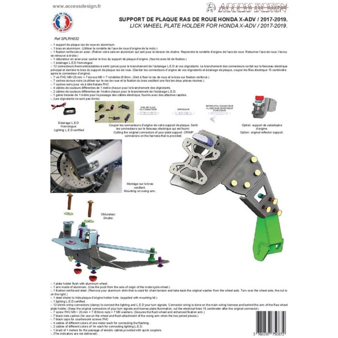 Nummerskylthållare 'wheel Fitted' Svart ACCESS DESIGN Svart – bild 2