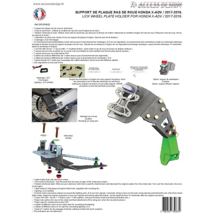 Nummerskylthållare 'wheel Fitted' Svart ACCESS DESIGN Svart – bild 2