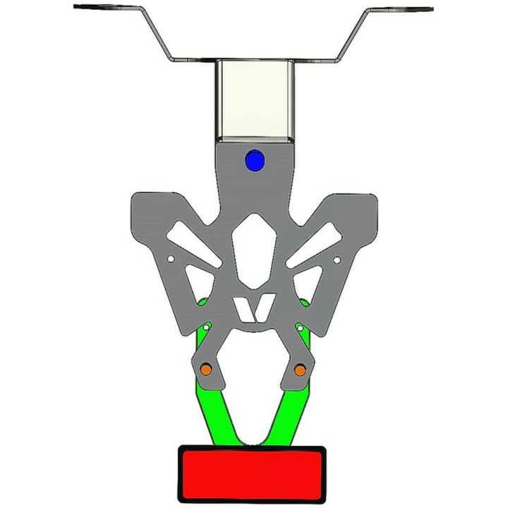 Nummerskyltshållare Svart Honda Cb650r V PARTS Svart – bild 2