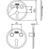 Nyckelskylt 5301 Krom Sb /fas ASSA NYCKELSKYLT FAS 5301 MP1 – miniatyr 2