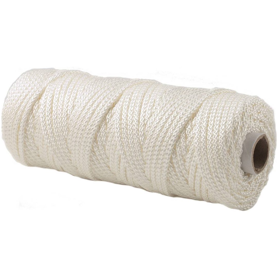 Nylonlina Flätad POLY GARN KRYSSFLÄTAT NYLON 2MM VIT – bild 2