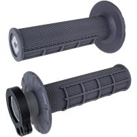 ODI Half-Waffle MX Lock-On Grip Set Graphite