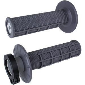 ODI Half-Waffle MX Lock-On Grip Set Graphite