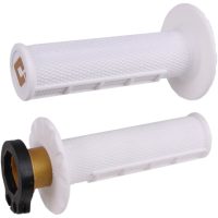 ODI Half-Waffle MX Lock-On Grip Set White (Pro Soft)