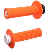ODI Micro-X Half-Waffle Lock-On Grips - Orange/Black