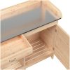 Odlingsbänk med skåp 110,5x45x124,5 cm massivt granträ vidaXL – miniatyr 11