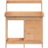 Odlingsbänk med skåp brun 110,5x45x124,5 cm massivt granträ vidaXL – miniatyr 7