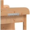 Odlingsbänk med skåp brun 110,5x45x124,5 cm massivt granträ vidaXL – miniatyr 10