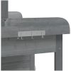 Odlingsbänk med skåp grå 110,5x45x124,5 cm massivt granträ vidaXL – miniatyr 10