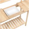 Odlingsbänk med vask 110,5x45x124,5 cm massivt granträ vidaXL – miniatyr 11
