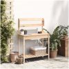Odlingsbänk med vask 110,5x45x124,5 cm massivt granträ vidaXL – miniatyr 3