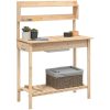 Odlingsbänk med vask 110,5x45x124,5 cm massivt granträ vidaXL – miniatyr 4